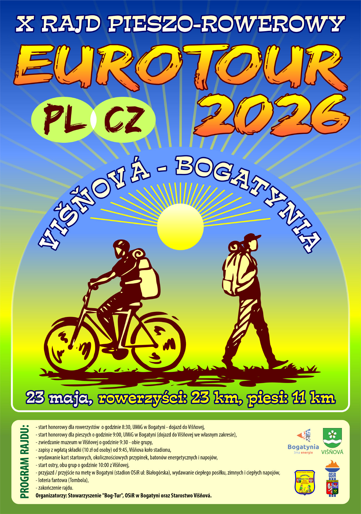 X Rajd Pieszo-Rowerowy EuroTour PL/CZ 23.05.2026